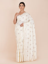 KAVVYA SOFT & LIGHT WEIGHT SILK WHITE SAREE